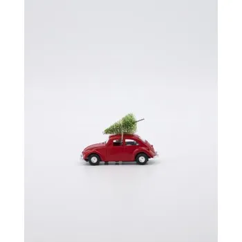 Vánoční dekorace Vánoční autíčko Xmas Car Mini Red