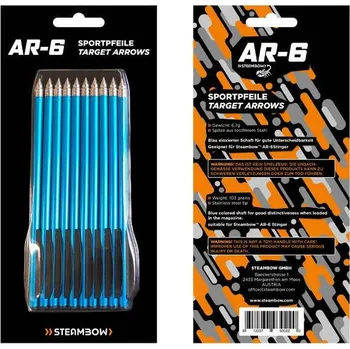 Hliníkové šípy do pistolové kuše Steambow Stinger 10 ks set 6,3"