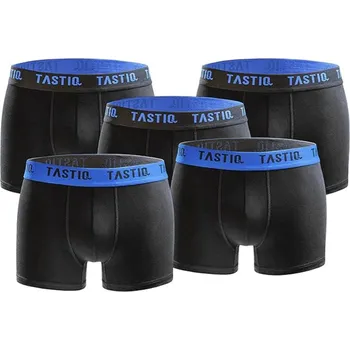 Pánské spodní prádlo Boxerky Tastiq Black Blue Mix 5-pack giftbox S