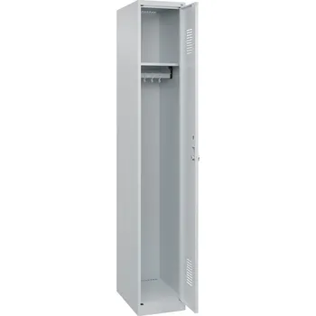 Šatní skříň Šatní skříňka C+P Basis, 1 oddíl, 300 x 500 x 1850 mm, šedé dveře