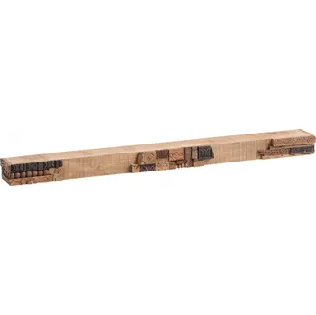 police Nástěnná police z masivu 160 cm Odense hnědá