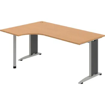 Kancelářský vozík HOBIS kancelářský stůl pracovní tvarový, ergo pravý - FE 1800 60 P, buk + doprava zdarma