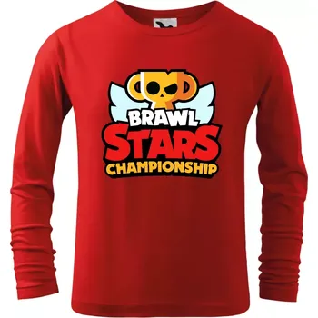 Dětské tričko Brawl Stars Championship dlouhým rukávem červené