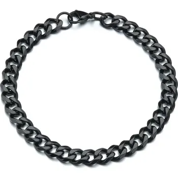 Náramek IZMAEL Řetízek na ruku KR 34814 Černá/18cm/3,5mm KP34814