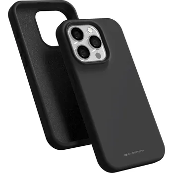 Pouzdro na mobilní telefon Mercury Ochranný kryt na iPhone 15 Pro - Mercury, Silicone Black