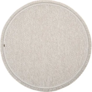 Koberec Kusový koberec, kulatý, syntetický, s třásněmi, krémový, 100 cm + vyzvednutí ZDARMA