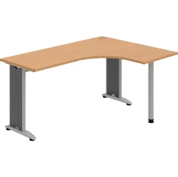 Kancelářský vozík HOBIS kancelářský stůl pracovní tvarový, ergo levý - FE 60 L, buk + doprava zdarma