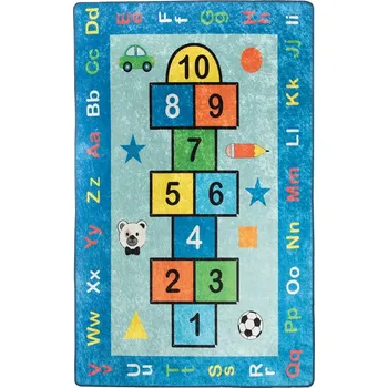 Koberec Kusový koberec do dětského pokoje - SKÁKACÍ PANÁK, modrý, 100 x 160 cm + vyzvednutí ZDARMA