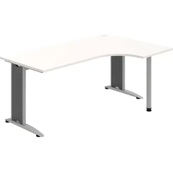 Kancelářský vozík HOBIS kancelářský stůl pracovní tvarový, ergo levý - FE 1800 60 L, bílá + doprava zdarma