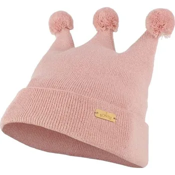 Čepice Bontis Dětská čepice korunka - Pudrově růžová | uni dětská