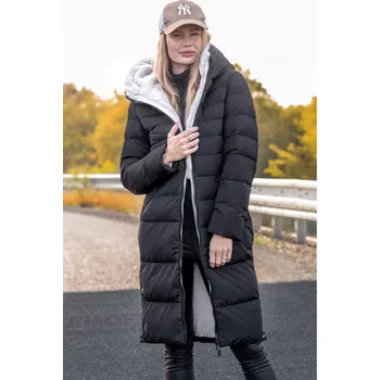 Dámské kalhoty Rino & Pelle Rino&Pelle dámský maxi kabát Keilafur black stone Velikost: 34