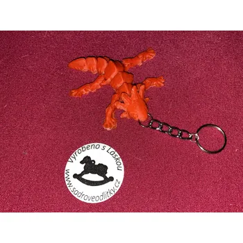 Přívěsek HandMade by MiJa Pohyblivý přívěšek - 3D axolotl