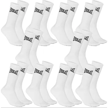 Pánské ponožky Ponožky Everlast Men Tennis Socks 10-Pack White 46-48