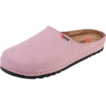Dámská zdravotní obuv Buxa Dámské kožené pantofle BZ125 - Růžová nubuk Velikost: 38