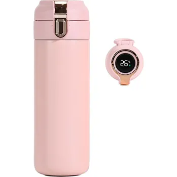 Termoska Termoska Techsuit (THM1) - digitální displej pro indikaci teploty, nerezová ocel, 400ml - růžová