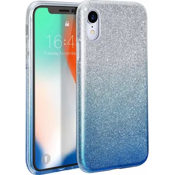 Pouzdro na mobilní telefon Nexeri Kryt iPhone 12 mini třpytky stříbrná/modrá