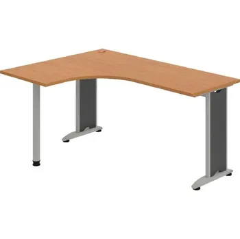 Kancelářský vozík HOBIS kancelářský stůl pracovní tvarový, ergo pravý - FE 60 P, olše + doprava zdarma