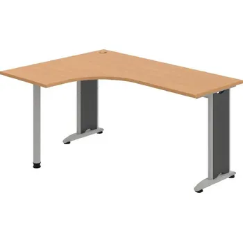 Kancelářský vozík HOBIS kancelářský stůl pracovní tvarový, ergo pravý - FE 60 P, buk + doprava zdarma