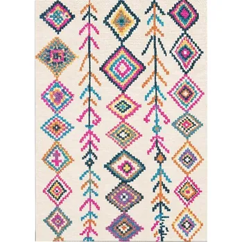 Koberec Luxusní koberec, syntetický, nízký vlas, protiskluzový, béžový, 80 x 150 cm + vyzvednutí ZDARMA