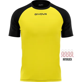 Chlapecké tričko Sportovní triko Givova Capo Yellow-Black 3XL