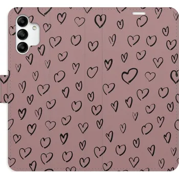 Pouzdro na mobilní telefon Flipové pouzdro iSaprio - Heart Dark 02 - Samsung Galaxy A04s