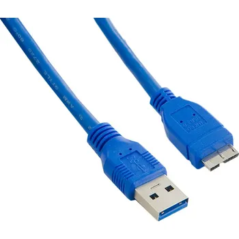 Datový kabel 4World Kabel USB 3.0 AM-Micro BM 3.0m Blue