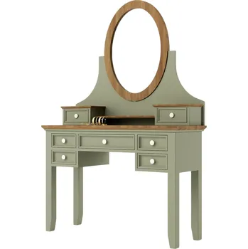 Komoda Toaletní stolek PROVENCE z masivu olivový Barevné provedení: Olivová, Provedení: šuplíky bez pojezdů