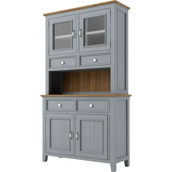 Komoda Kredenc PROVENCE R2P z masivu Barevné provedení: Šedomodrá, Provedení: SLIM - šuplíky bez pojezdů