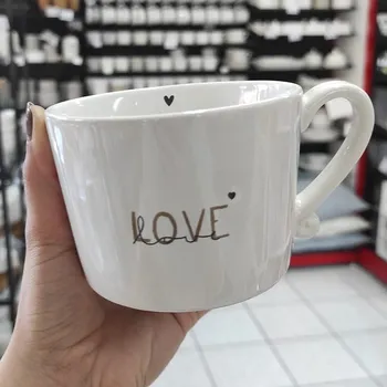 Bastion Collections Hrnek DOUBLE LOVE in black / caramel RJ-CUP-132-BC