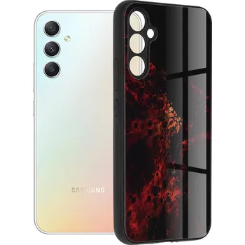 Pouzdro na mobilní telefon Pouzdro Samsung Galaxy A34 5G Techsuit - Glaze Series, Red Nebula
