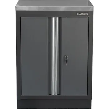 Dílenský stůl Dvoudveřová skříňka s nerezovou pracovní deskou Matabro SET-CA01057 | 1 police | 680x465x950 mm