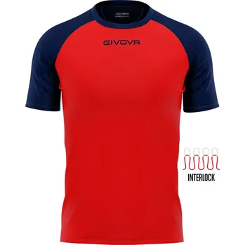 Chlapecké tričko Sportovní triko Givova Capo Red-Navy 2XS