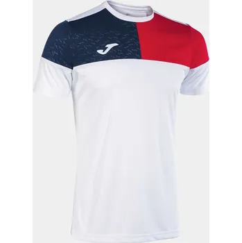 Chlapecké tričko Sportovní triko JOMA Crew White-Red-Navy 2XS
