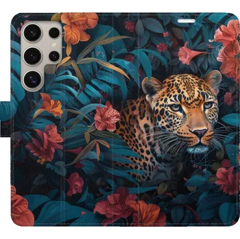 Pouzdro na mobilní telefon Flipové pouzdro iSaprio - Flower Jaguar 02 - Samsung Galaxy S24 Ultra