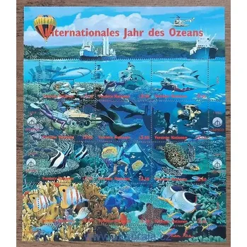 Sběratelství OSN Vídeň ** PL 252/63 mez. rok oceánů, mořská fauna, r. 1998