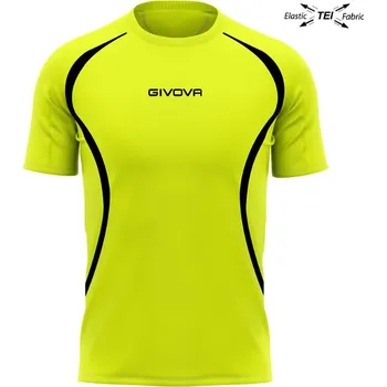 Chlapecké tričko Běžecké triko unisex GIVOVA Running Fluo Yellow-Black L