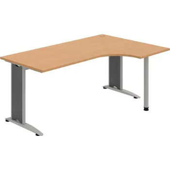 Kancelářský vozík HOBIS kancelářský stůl pracovní tvarový, ergo levý - FE 1800 60 L, buk + doprava zdarma