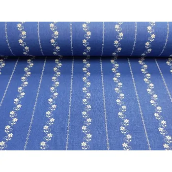 Plátno bavlněné, modrotisk, krojovka, metráž, látky - královská modrá