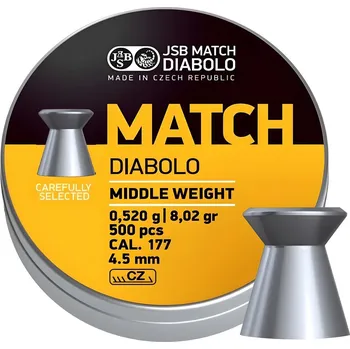 Vzduchovka Diabolo JSB Match middle weight puška 500ks cal.4,52mm