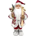 Dekorace MagicHome Vánoce, Santa stojící, červený, 60 cm