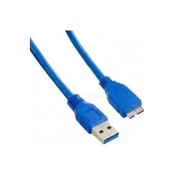 Datový kabel 4World Kabel USB 3.0 AM-Micro BM 5.0m Blue