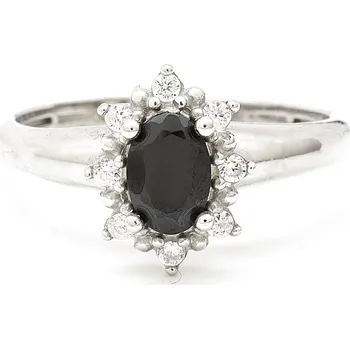 Prsten Stříbrný prsten černý onyx Leyton - 63