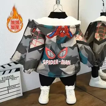 Spiderman Zimní/podzimní bunda pro kluky "Spiderman" - camouflage Barva: červená (camouflage), Velikost: 120