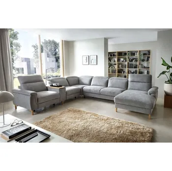 Sedací souprava Rohová rozkládací sedací souprava do tvaru U s funkcí relax HERMÍNA Levý roh