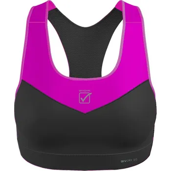 Podprsenka Sportovní podprsenka GIVOVA TOP Donna Black-Fuxia M