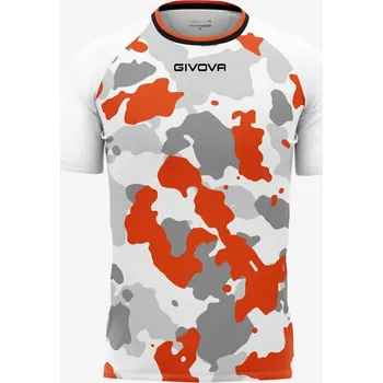 Chlapecké tričko Pánské triko GIVOVA Army White-Orange M