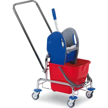 Úklidový vozík Úklidový vozík s 17litrovým kbelíkem, se ždímačem a ojí