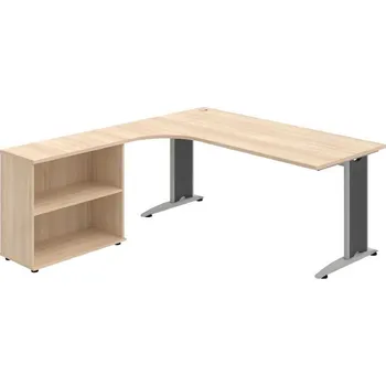 Kancelářský vozík HOBIS kancelářský stůl pracovní, sestava pravá - FE 1800 H P, akát + doprava zdarma