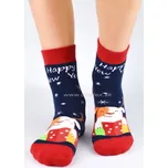 NOVITI Vánoční ponožky N-SF012-U01 Barva: tm.modrá, Velikost: 27-30(18-20)