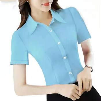 Dámská košile Elegantní dámská košile Korean Fashion Velikost: 4XL, Barva (Varianta): 002033Skyblue
